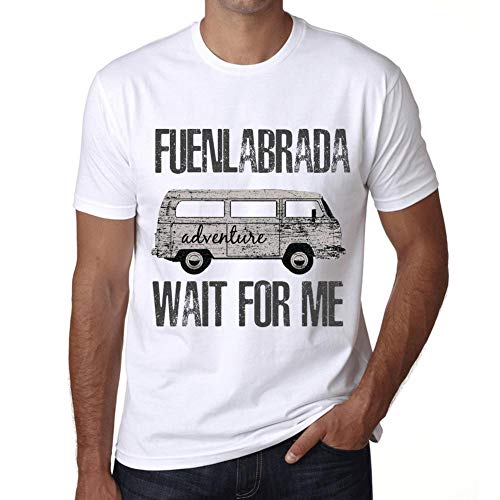Hombre Camiseta Vintage T-Shirt Gráfico FUENLABRADA Wait For Me Blanco