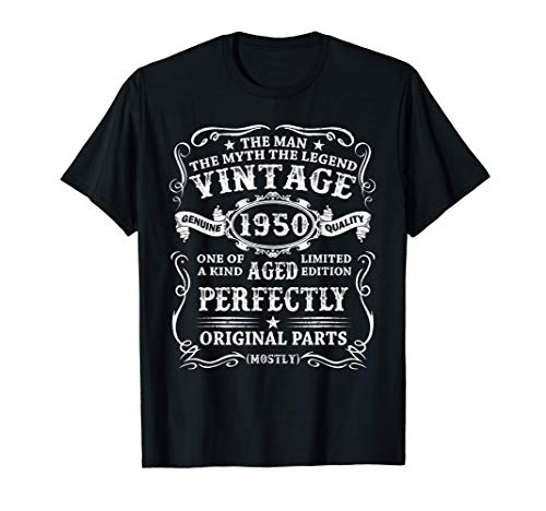 Hombre Nacido En 1950 Vintage 1950 71 Años Cumpleaños Hombre Regalo Camiseta