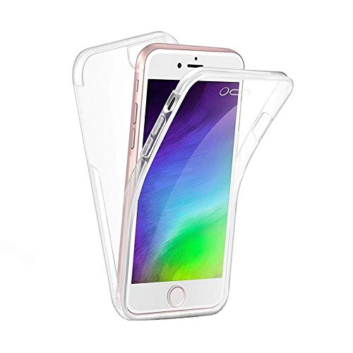 hongping 360 Grados Funda Compatible con iPhone 12/iPhone 12 Pro, Ultra-Fina Silicona Carcasa Integral Trasera & Delantera Case Completa, Full Cover con Protectora Pantalla Delgado Cubierta Telefono