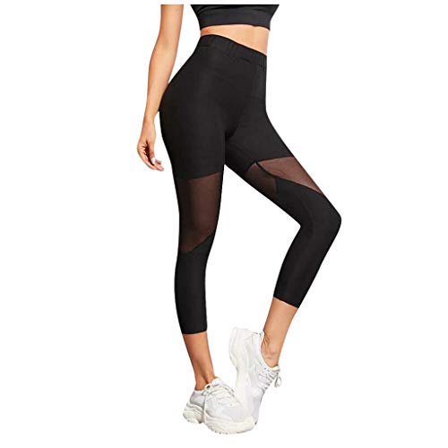 Keepwin Mallas Push Up Mujer Leggins Deportivos Mujer Pantalones Largos Mujeres Elásticos Talle Alto Deporte Pantalon para Yoga Running Gym Fitness (Negro, Medium)