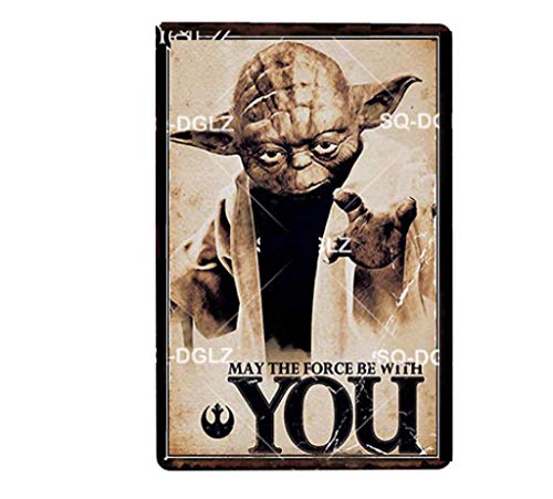 Kustom Factory Placa de Metal con diseño de Star Wars Yoda