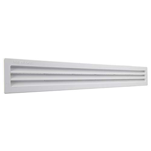 La Ventilazione P51R516B - Rejilla de ventilación rectangular de plástico blanco para empotrar con red antiinsectos. Dimensiones: 515 x 60 mm