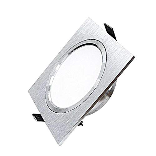 Lámpara de techo LED 5W 10W   Plata satinada Frío cálido Blanco empotrado Gabinete Downlight AC 230V para decoración de iluminación del hogar-WarmWhite_5W