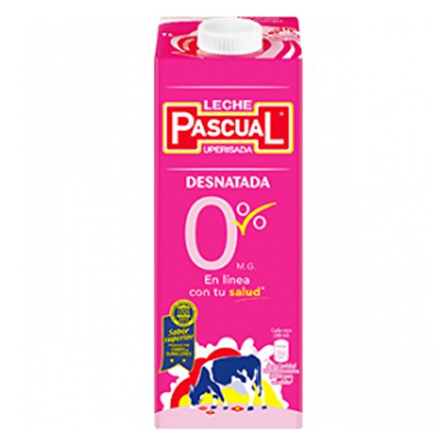 Leche Desnatada Pascual PACK DE 30 BRICKS en formato 1L - Total 30L de leche - Incluyendo envio express 24/48s