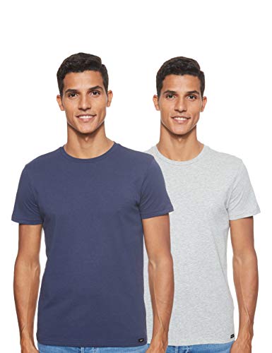 Lee Twin Pack Crew Camiseta, Multicolor (2 Pack Mix Aild), Large 2 para Hombre