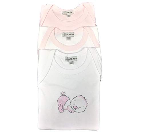 LIABEL BABY - Camiseta Interior - para bebé niña Fantasia Rosa H 51/54 cm - Peso 3 kg(0-1 Mese)