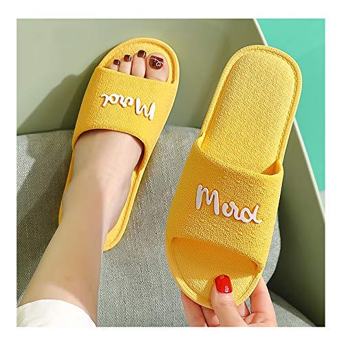 liangzishop Chanclas Slippers Mujer Verano Hogar Inicio Pareja de plástico Casa de baño Baño Sandalias PVC Cómodo y Resistente al Desgaste Flops (Color : C, Size : 39-40)