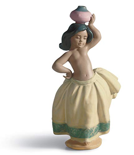 LLADRÓ Figura Aguadora Ateniense. Blanco. Niña de Porcelana