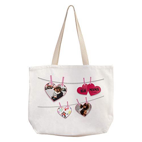 LolaPix Bolso con Fotos Personalizado. Regalos Dia de la Madre Personalizados. Varios diseños. Notas para Mamá