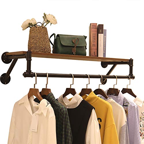 LXYA Metal Resistente Metal Industrial Retro Tubería Montado Montado Bar Rod Rack Rack/Pantalla de Ropa Colgante (Color : 100cm)