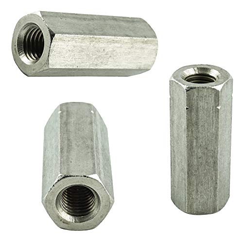 Manguito roscado M10 x 40 mm (25 unidades) SW17 – Tuerca larga – Acero inoxidable VA A2 V2A – Manguito hexagonal inoxidable | AGBERG