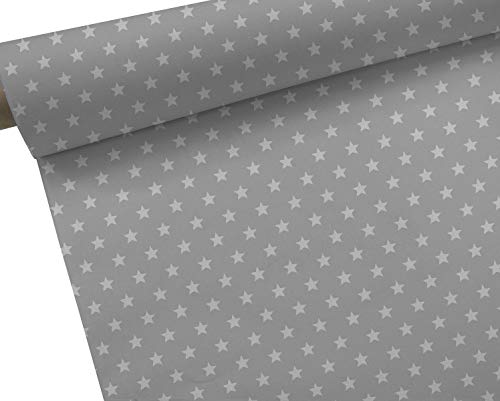 Martina Home Candy Star Metros Loneta, Gris, 2.5 m