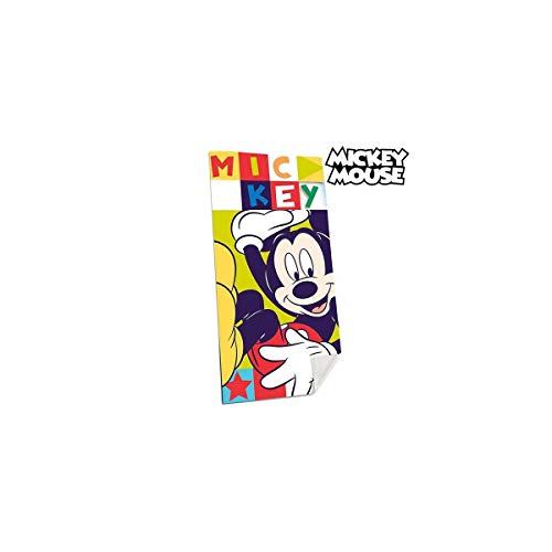 Mickey Mouse algodón Referencia KD Playa lavarse la Cara-Toallas Textiles del hogar Unisex Adulto, Multicolor (Multicolor), única