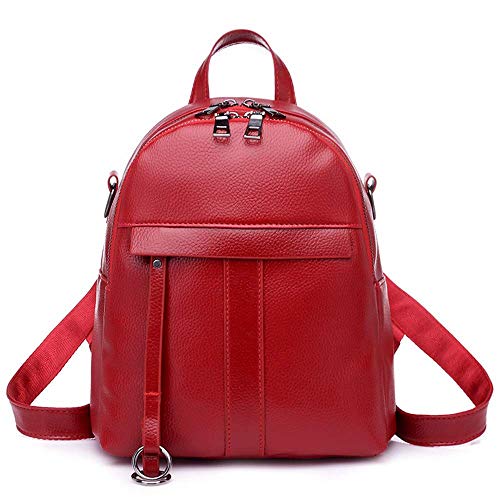 Mochilas tipo mochila clásicas e informales Mochila de las mujeres, la moda de cuero impermeable de múltiples funciones antirrobo del cuero Mochila moderna minimalista suave del bolso de escuela del v