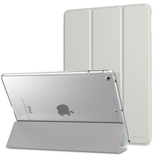 MoKo Funda para 2018/2017 iPad 9.7 6th/5th Generation - Ultra Slim Función de Soporte Protectora Plegable Smart Cover - Plata (Auto Sueño/Estela)