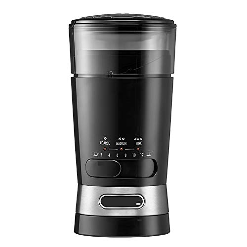 Molinillo De Café Eléctrico, Semillas, Especias, Frutos Secos, Molinillo De Cuchillas, Acero Inoxidable 170W, Molienda Rápida, Capacidad 90g, Negro