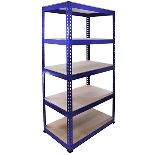 Monster Racking - Estantería para Garaje Q-Rax de Acero Sin Tornillos Azul 90cm de Ancho