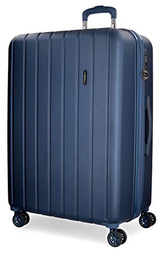 Movom Wood Maleta grande Azul 52x75x33 cms Rígida ABS Cierre TSA 109L 4,9Kgs 4 Ruedas Dobles Extensible