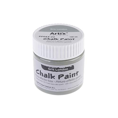 MP - Pintura Acrílica, Pintura Efecto Tiza, Chalk Paint Color Gris London -100 ml