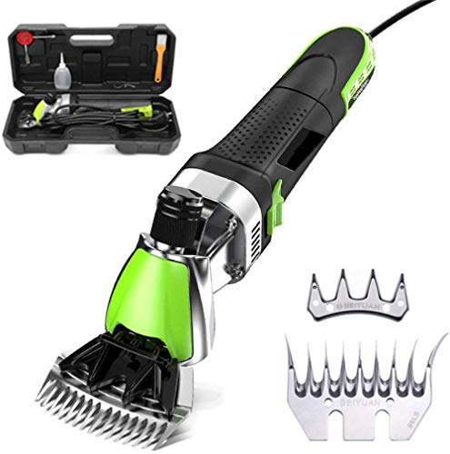 Multifunción 850W Cizalla eléctrica Tijeras para ovejas 6 Velocidad Ajustable Lana de Animales Grooming Hair Sheep Animal Livestock Sheep Shears with Grooming Estuche de Transporte-C Improve