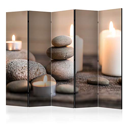 murando Biombo Piedras 225x172 cm de Impresion Unilateral en el Lienzo de TNT de Calidad Decoracion Foto Biombo de Madera con Imagen Impresa Separador Grande Home Office - Zen SPA p-B-0030-z-c