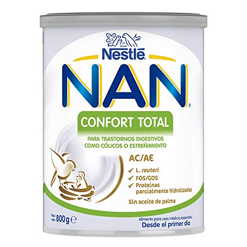 NAN Confort Total - Alimento en polvo para el tratamiento dietético de trastornos digestivos leves, fórmula para bebé, desde el primer día, 800 g