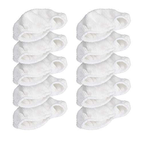 Navaris paño de microfibra para vaporeta - Set de 10 almohadillas de repuesto para limpiador a vapor eléctrico 46387 - Mopa para pared suelo - 6 x 10CM