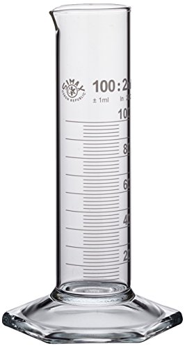 Neolab E-1278 - Cilindro medidor (100 ml, pie hexagonal de baja forma, alta clase B, 1 unidad)