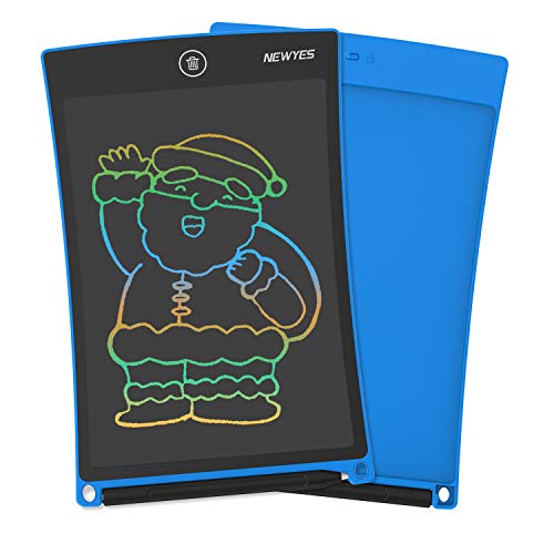 NEWYES Tableta de Escritura LCD a Color, Pizarra Digital, Tablet para Dibujar para Niños 8.5 Pulgadas (Azul)