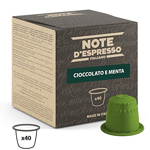 Note d'Espresso - Cápsulas de Chocolate con Menta , 40 x 7 g, Total: 280 g