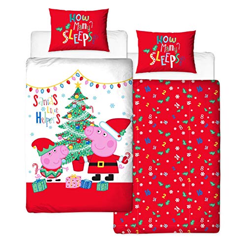 Peppa Pig, Navidad Ropa de cama individual - Noel