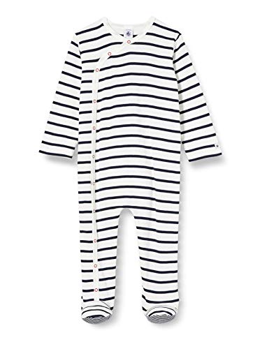Petit Bateau 5549301 Pijama, Multicolor (Marshmallow/Smoking Bek), 0-3 Meses (Talla del Fabricante: 3 Meses) para Bebés