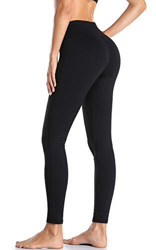 PLSDOIT - Pantalones de yoga para mujer con bolsillo interior -  Negro -  Medium