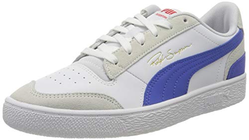 PUMA Ralph Sampson LO Vintage, Zapatillas Unisex Adulto, Blanco White/Dazzling Blue/High Risk Red, 44.5 EU