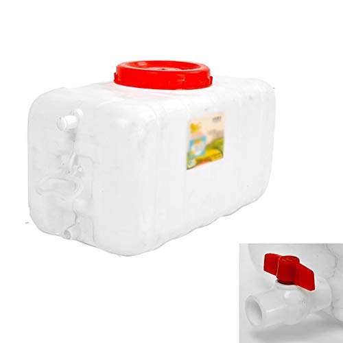 Q-Y-J Depósito De Agua con Grifo, Contenedor De Almacenamiento De Agua De Plástico Blanco Grueso, Cubeta De Almacenamiento Portátil Portátil For Exteriores, Rectangular A++ (Size : 50l)