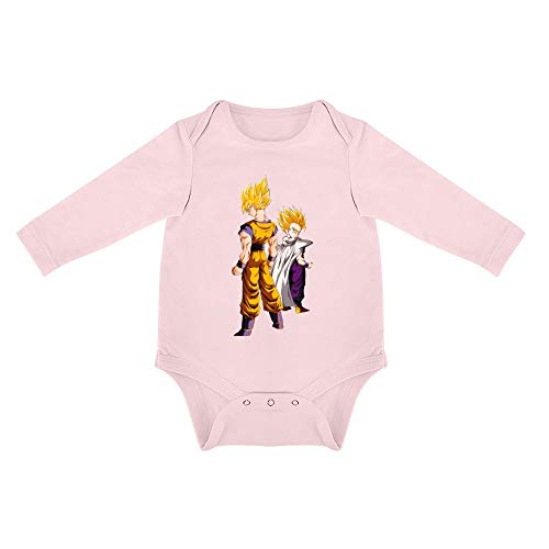 QHDS Triangular Baby Jumpsuit Dragon Ball Z Bebé Body Pack de Pink-style1 3months