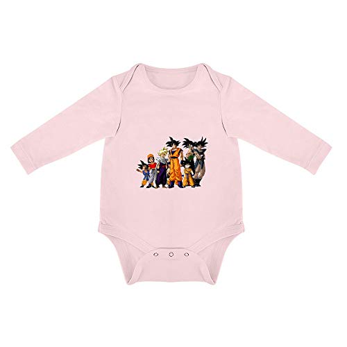 QHDS Triangular Baby Jumpsuit Dragon Ball Z Bebé Body Pack de Pink-style1 3months