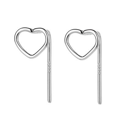 QIAMNI - Pendientes huecos en forma de corazón para mujer, sencillos, modernos, compactos, para niñas, diseño versátil y sencillo, regalo de novia