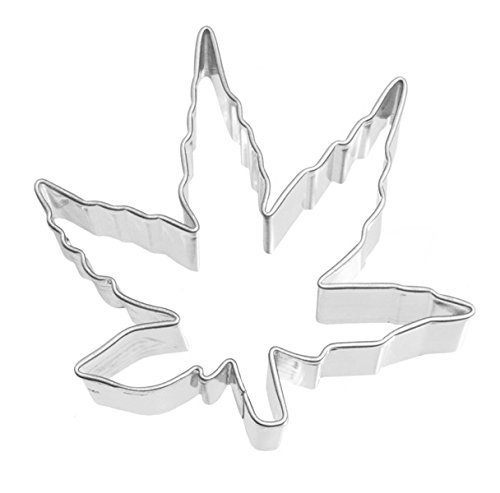 RBV Birkmann Räder Design - Molde para Galletas, diseño de Hoja de Cannabis (6 cm/Acero Inoxidable)