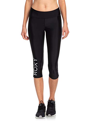 Roxy Brave For You - Legging Técnico Capri para Mujer Legging Deportivo, Mujer, Anthracite Tropicoco S, M