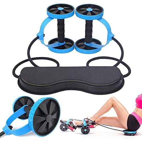 Rueda Abdominales Rueda Abdominal Ejercicio Abdominal Equipo El Entrenamiento de Fuerza de Equipo Gimnasio en casa Rueda de Ejercicio para Abs Blue,Freesize