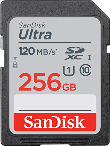 SanDisk Ultra SDHC, Tarjeta de memoria de 256 GB, hasta 120 MB/s, Class 10, UHS-I y V10