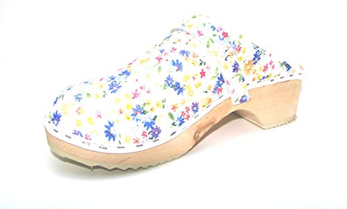 Schwedenclogs original - Zuecos con dibujos de flores - amarillo (amarillo), EU 40