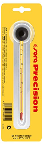 sera 08902 - Termómetro de precisión para acuario - Termómetro de cristal de alta precisión - Escala de 0 - 50 °C