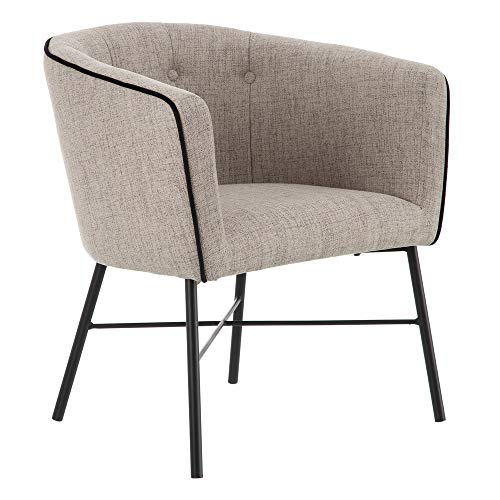 Sillón contemporáneo Beige tapizado de Tela y Metal de 69x60x75 cm - LOLAhome