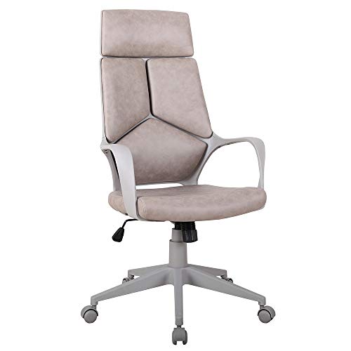 SixBros. Sillón de Oficina Silla de Oficina Silla giratoria marrón/Gris 0898H/8060