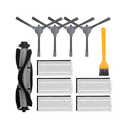 SODIAL Adecuado para Coredy R3500 R3500S R750 Robot Aspirador Kit de Repuesto, Cepillo Principal, Cepillo Lateral, Filtro