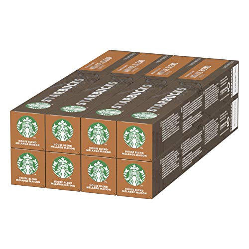 Starbucks House Blend De Nespresso Cápsulas De Café De Tostado Medio 8 X Tubo De 10 Unidades