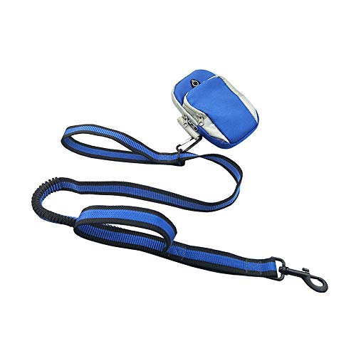 Strimm Brazalete Deportivo Universal Impermeable con Orificio para Auriculares + Correas Dobles para Perros Grande con Correa Corta, Correa adiestramiento Perro, Resistente con Dos Asas Acolchadas