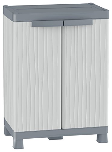 Terry, Base 700 UW, Armario 2 Puertas, 2 Estantes Internos y 2 Cubetas, Gris, 43,8x97,6x70 cm